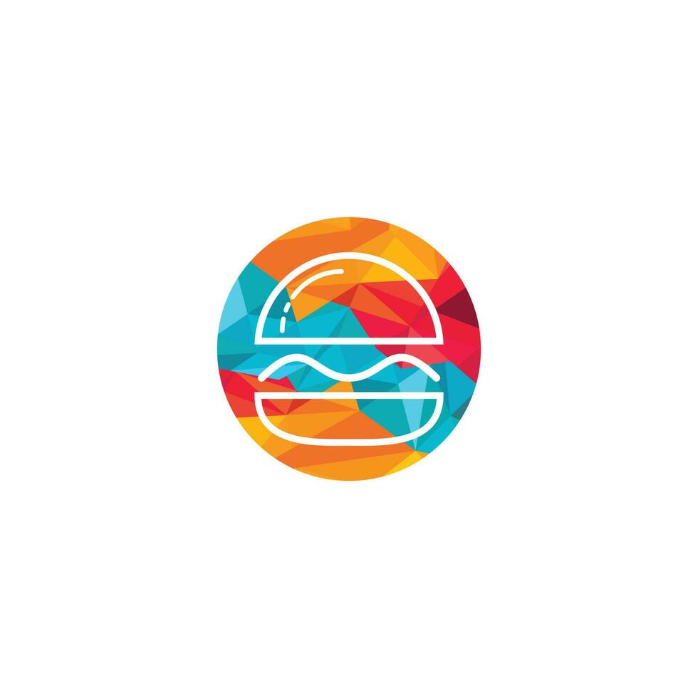 diseño de logotipo de vector de hamburguesa. logotipo de la cafetería de hamburguesas.
