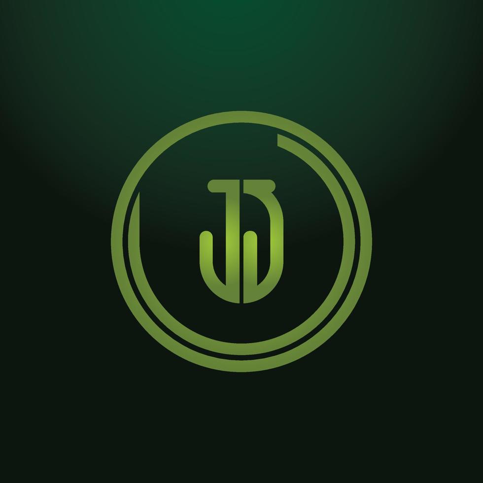 logotipo de monograma jj j moderno simple vector