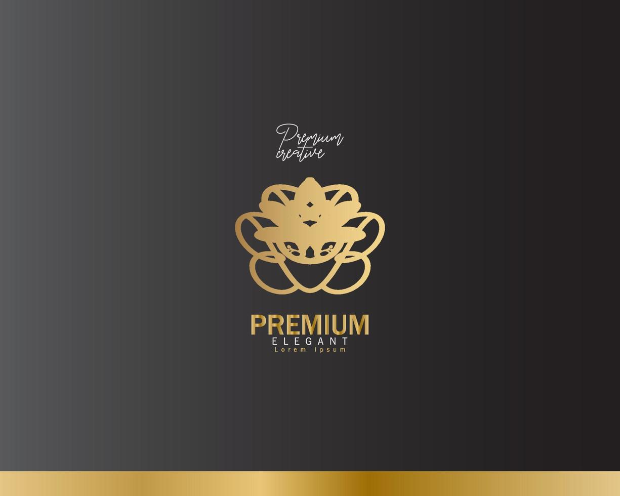 logo simple lujoso y elegante vector