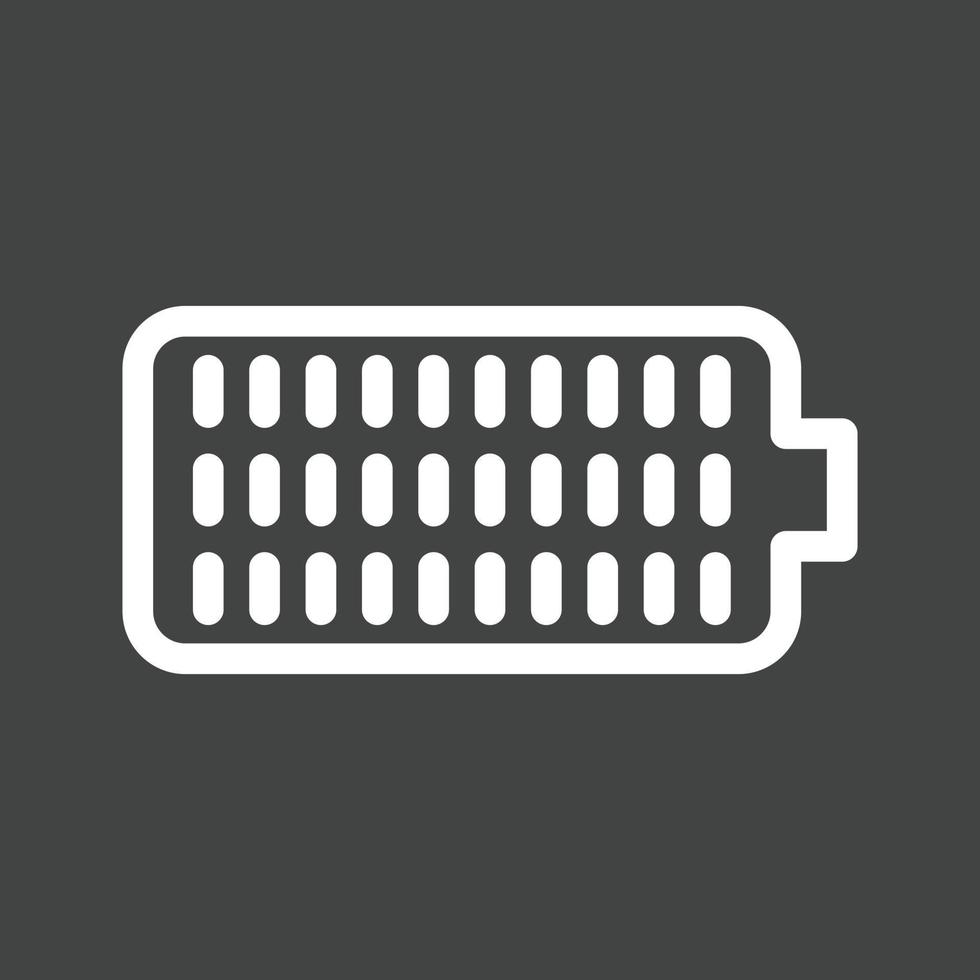 Full Battery Line Inverted Icon vector