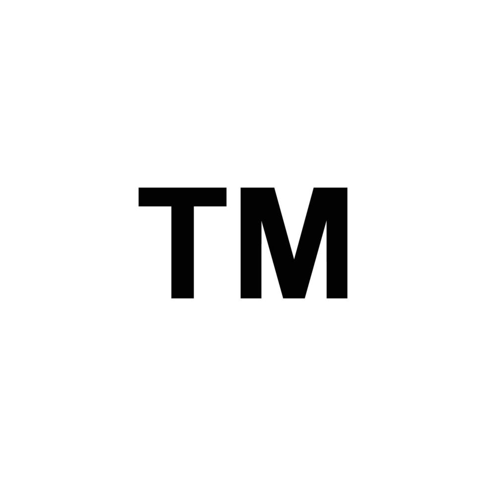 Trade mark simple flat symbol icon vector