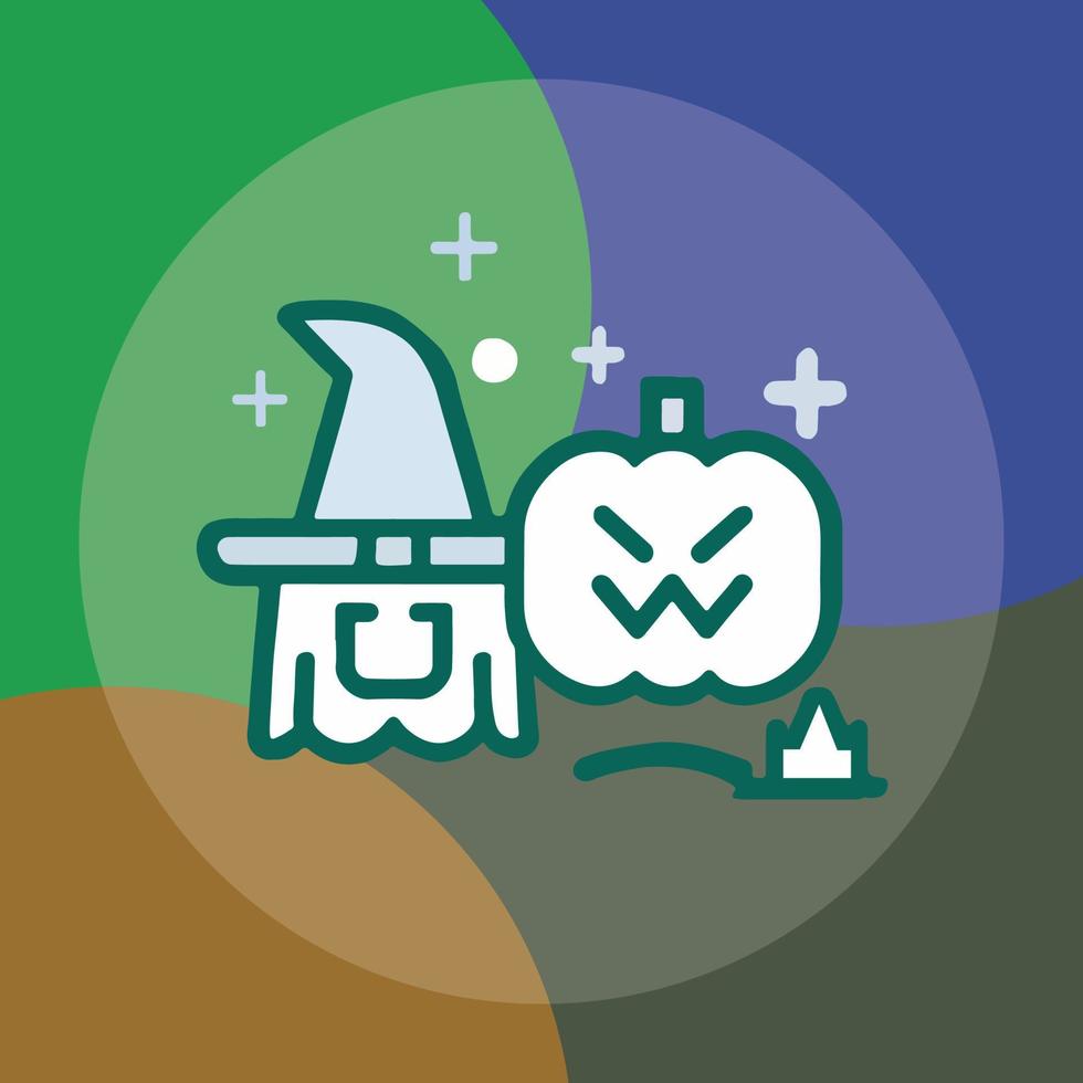Cute Halloween Concepts. Vector Illustration. Pumpkin and Skull Night Party. Trick or Treat.