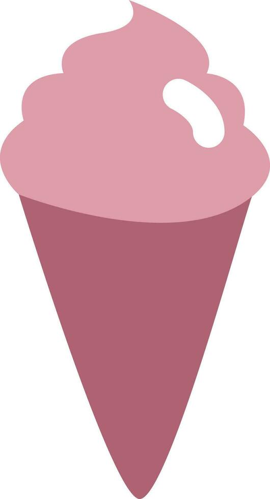 Ice cream in cone, illustration, vector, on a white background. vector