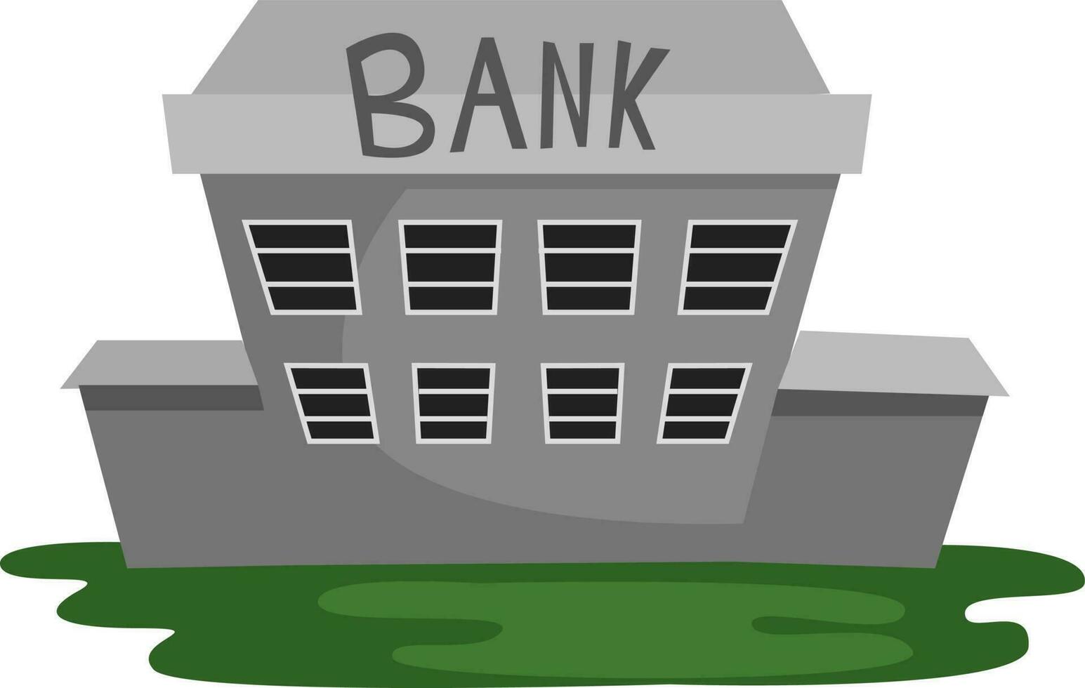 Big bank, illustration, vector on white background
