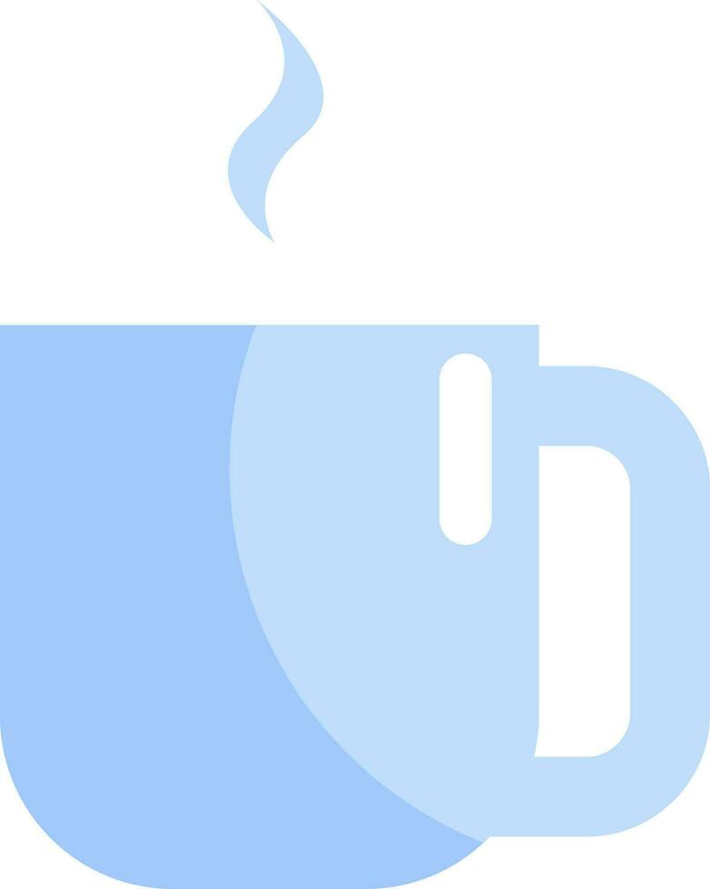 Hot mug of coffee, illustration, vector on a white background.