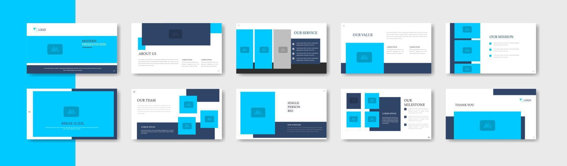 Business presentation slide template design. Minimalis, modern and keynote vector illustration