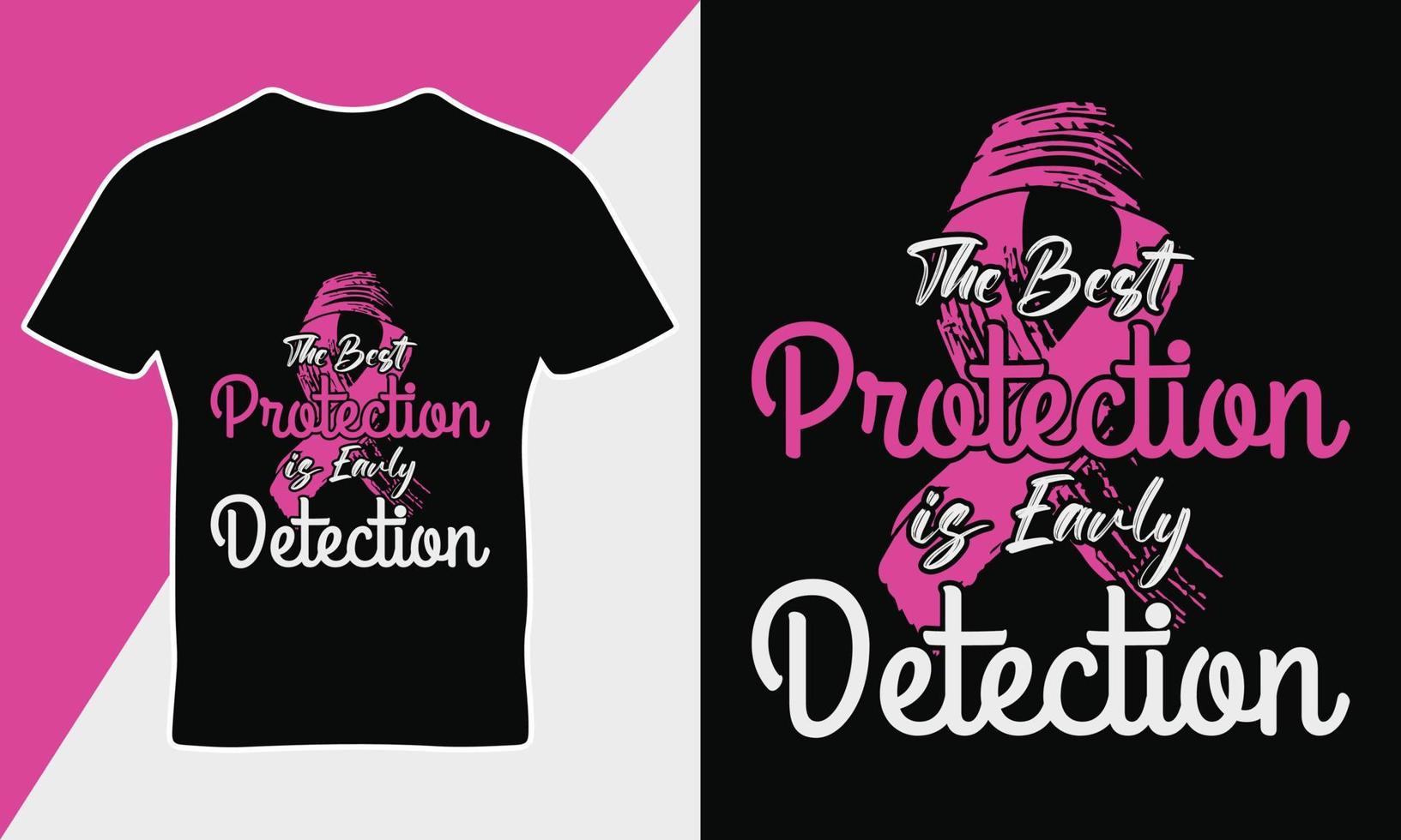 Breast cancer awareness quote t-shirt design template vector