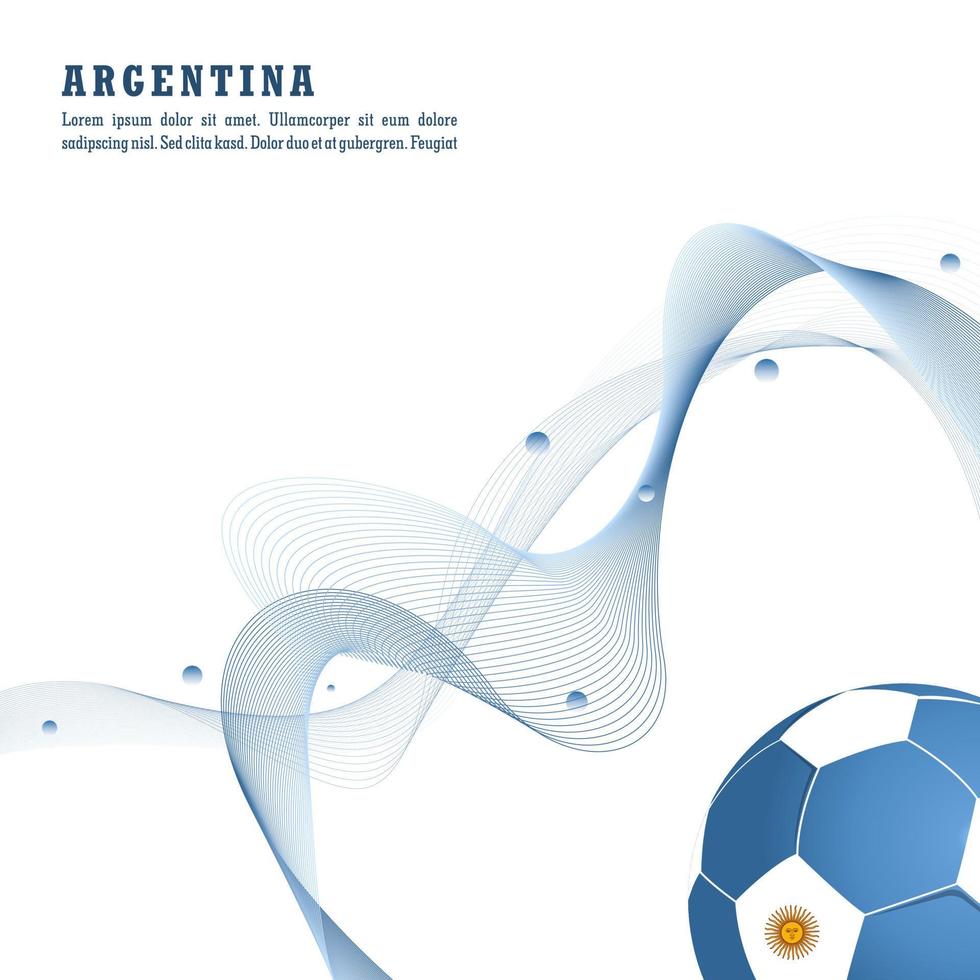 vector background argentina flag with ball, vector illustration and text, perfect color combination.