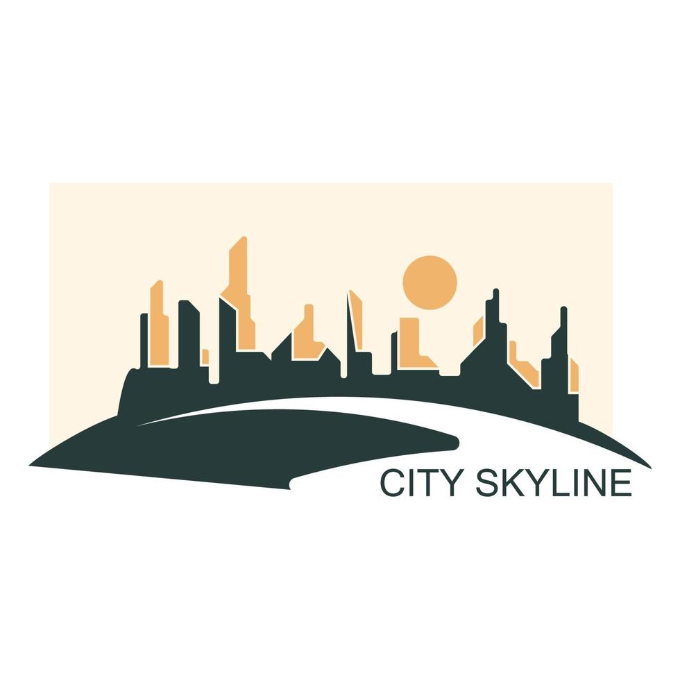 City silhouette skyline illustration design. City landscape Panorama building vector