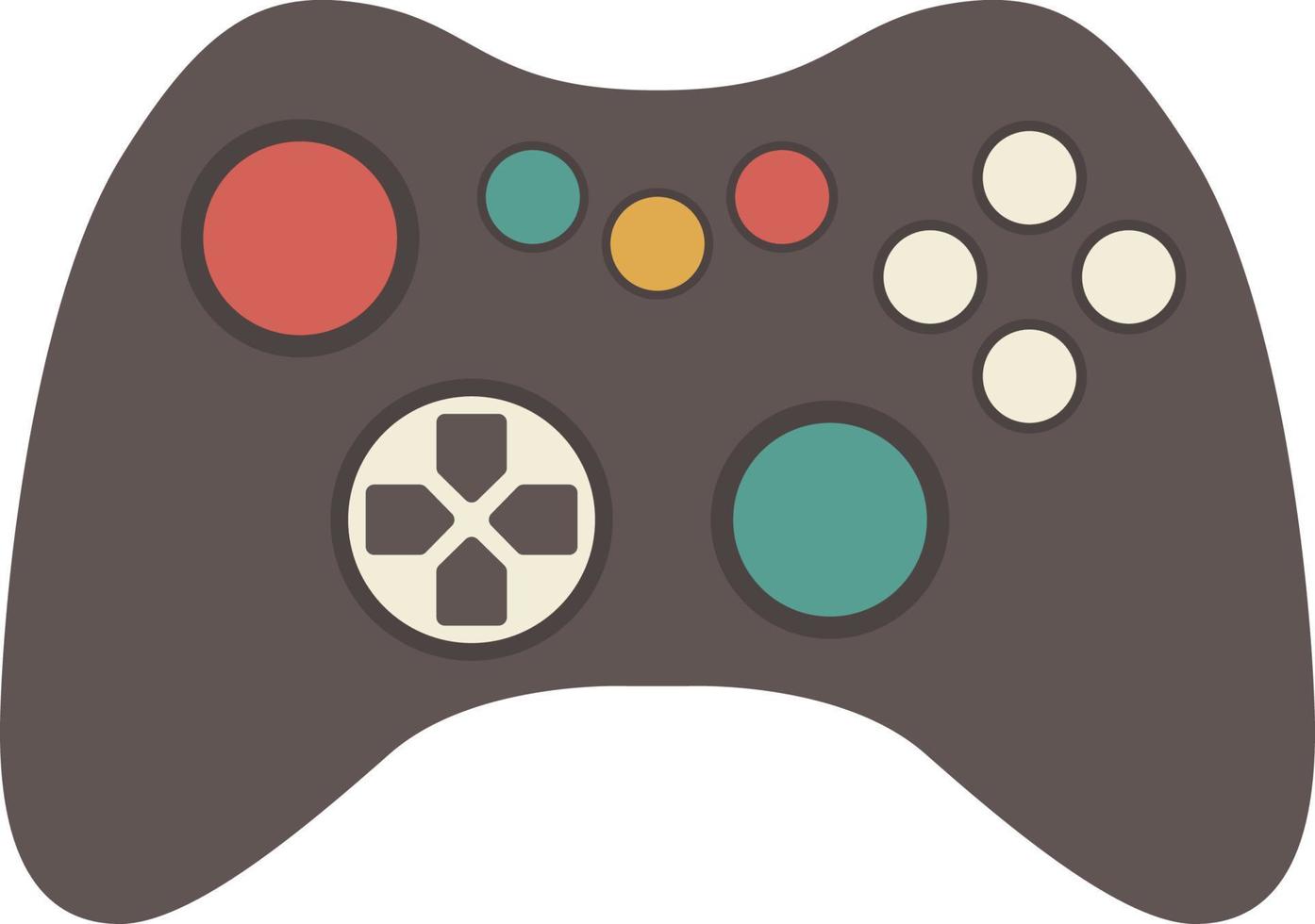 Retro game console icon, flat illustration vector