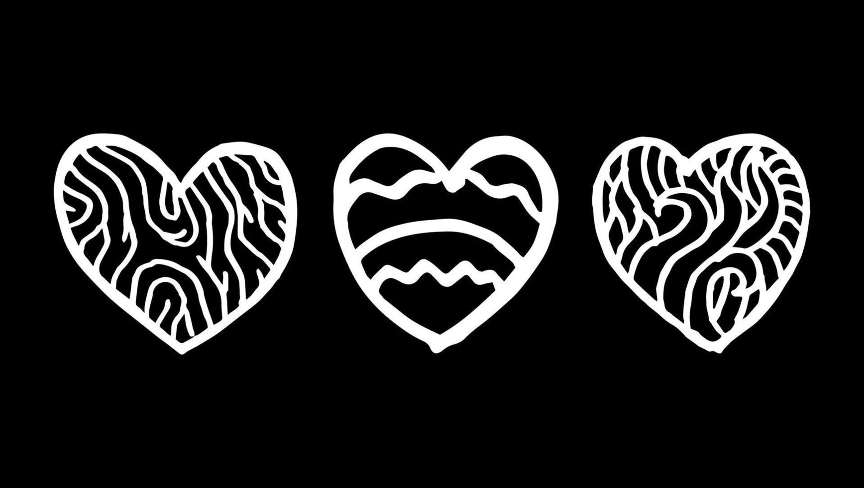 Hand drawn love Vectors Illustrations