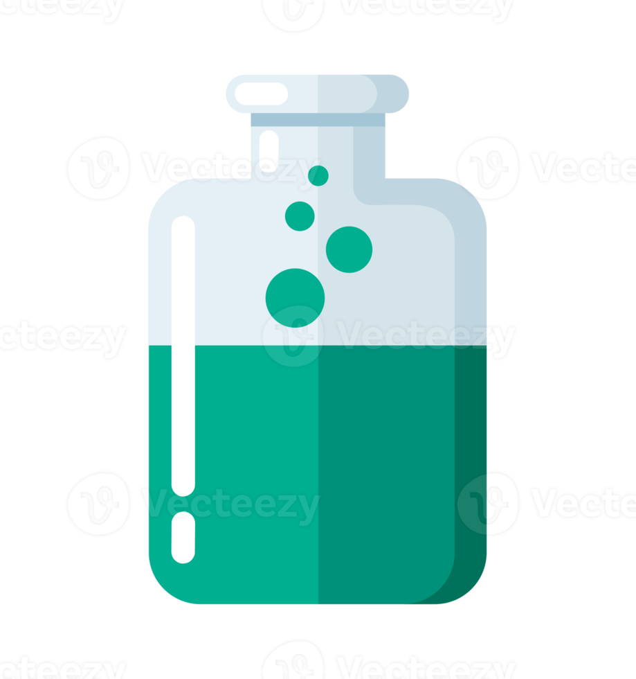 laboratory filled with liquid. chemistry flasks png