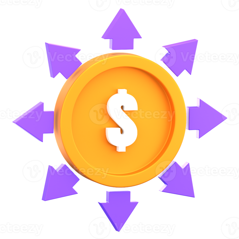 ícone 3d de investimento png