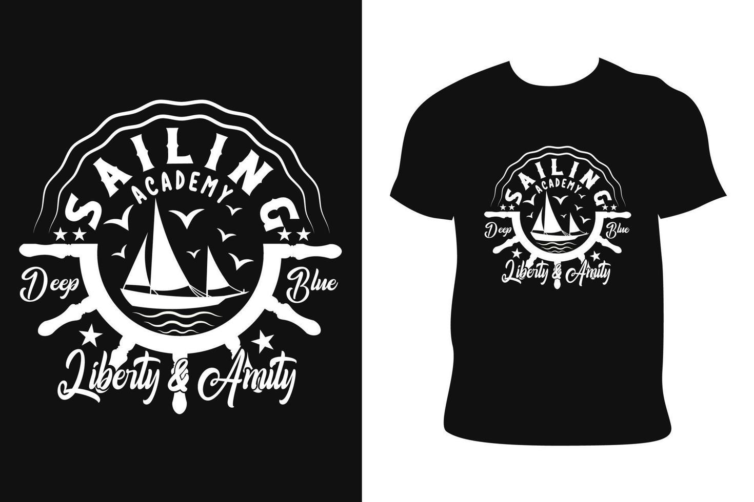 SAILING T-SHIRT DESIGN. SAILING T-SHIRT. Sailing t-shirt free Vector. vector
