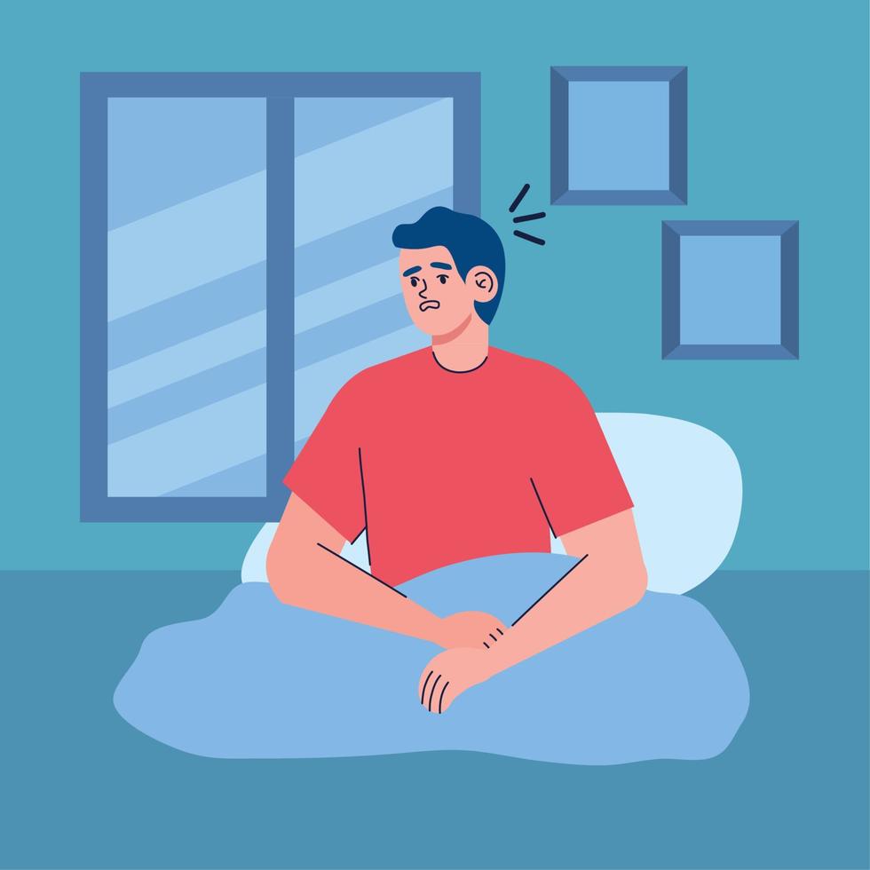 man with panic vector