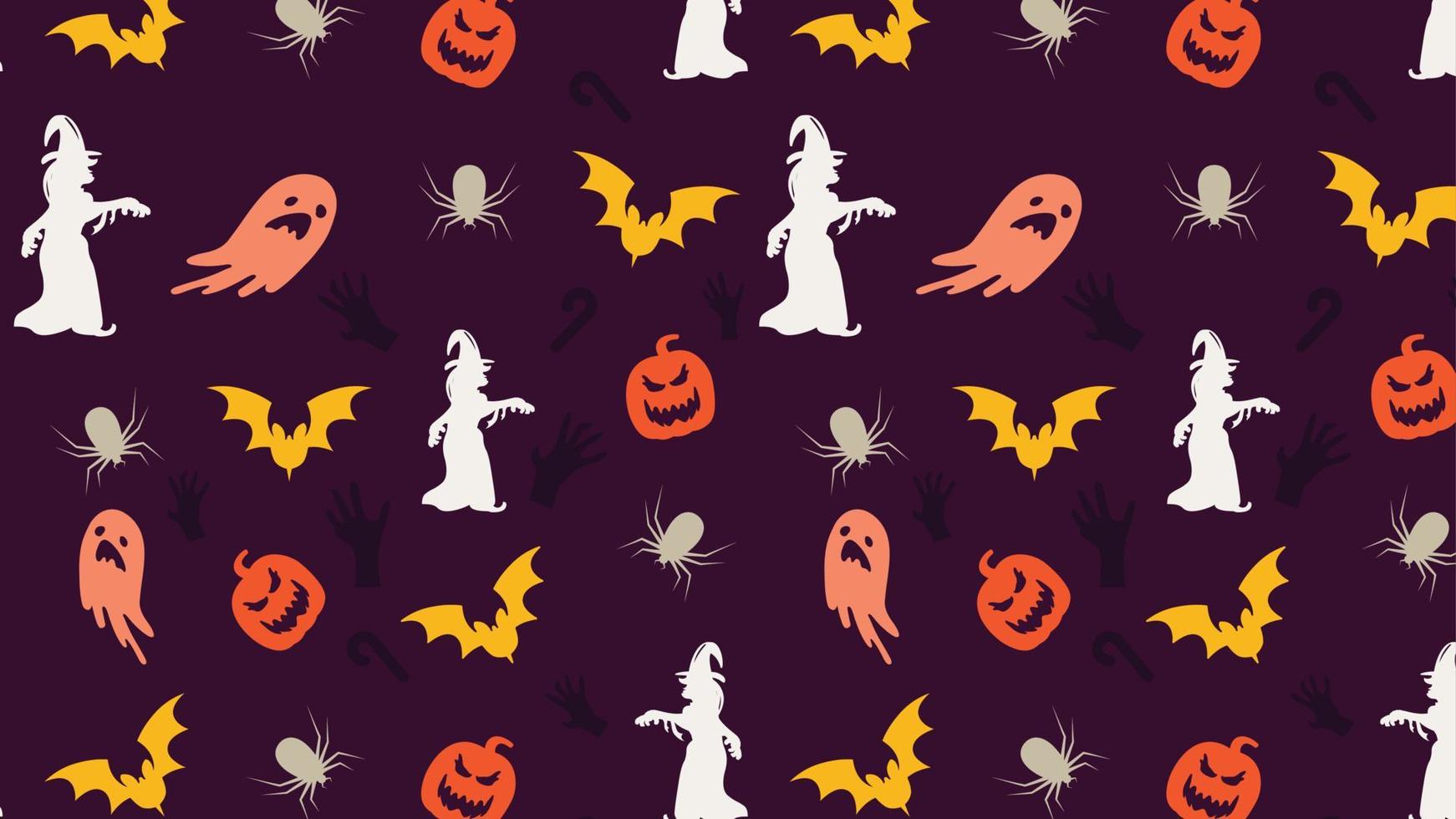 Flat illustration halloween pattern for new template vector
