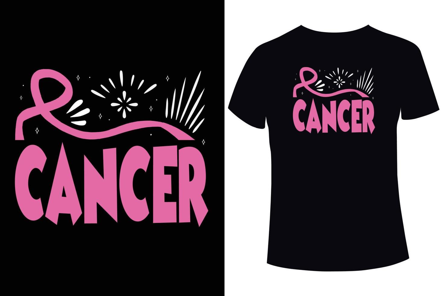 cáncer, concienciación sobre el cáncer de mama. plantillas de diseño de camisetas de cáncer de mama vector