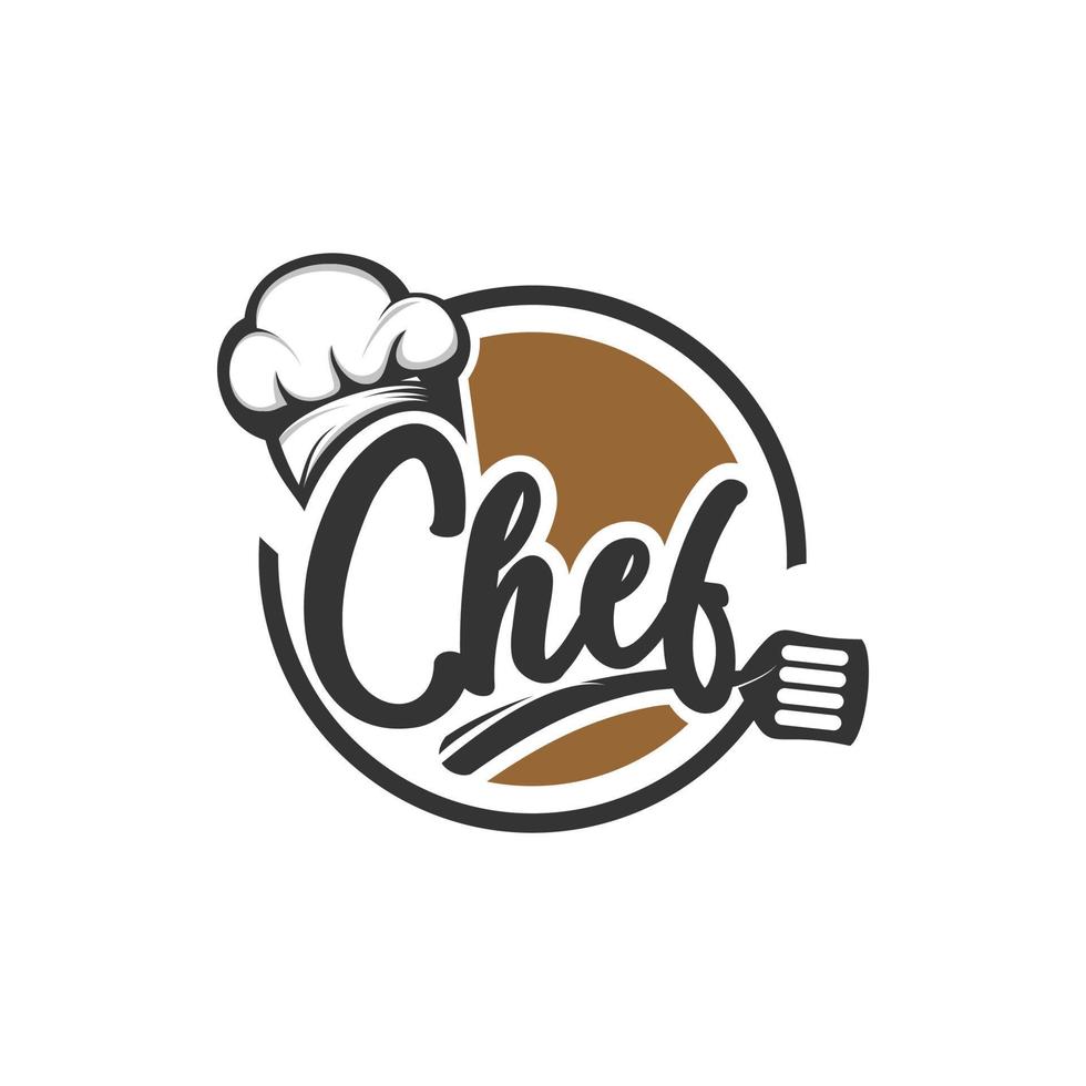 chef restaurante comida vector logo