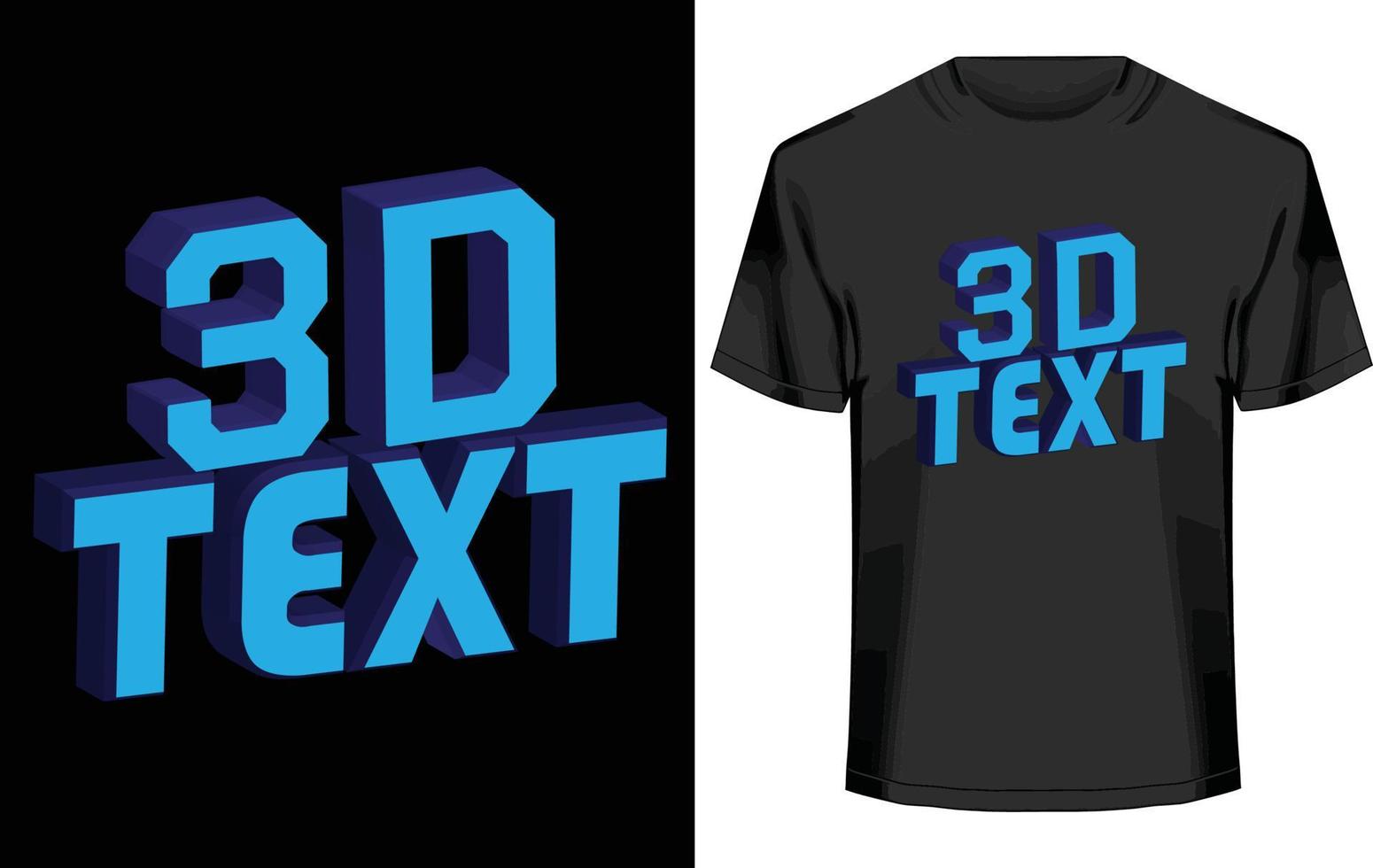 diseño de camiseta 3d vector