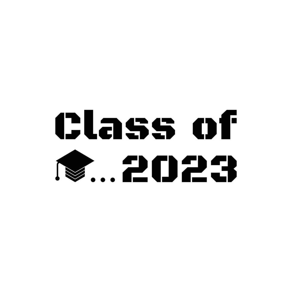 Class of 2023. Graduation banner for high school, college graduate. Class of 2022 to congratulate young graduates on graduation vector