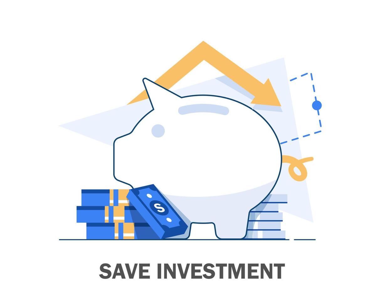 Investment analysis concept banner,Financial planning,Data analysis concept,Business concept for marketing ,analysis and brainstorm,flat design icon vector illustration