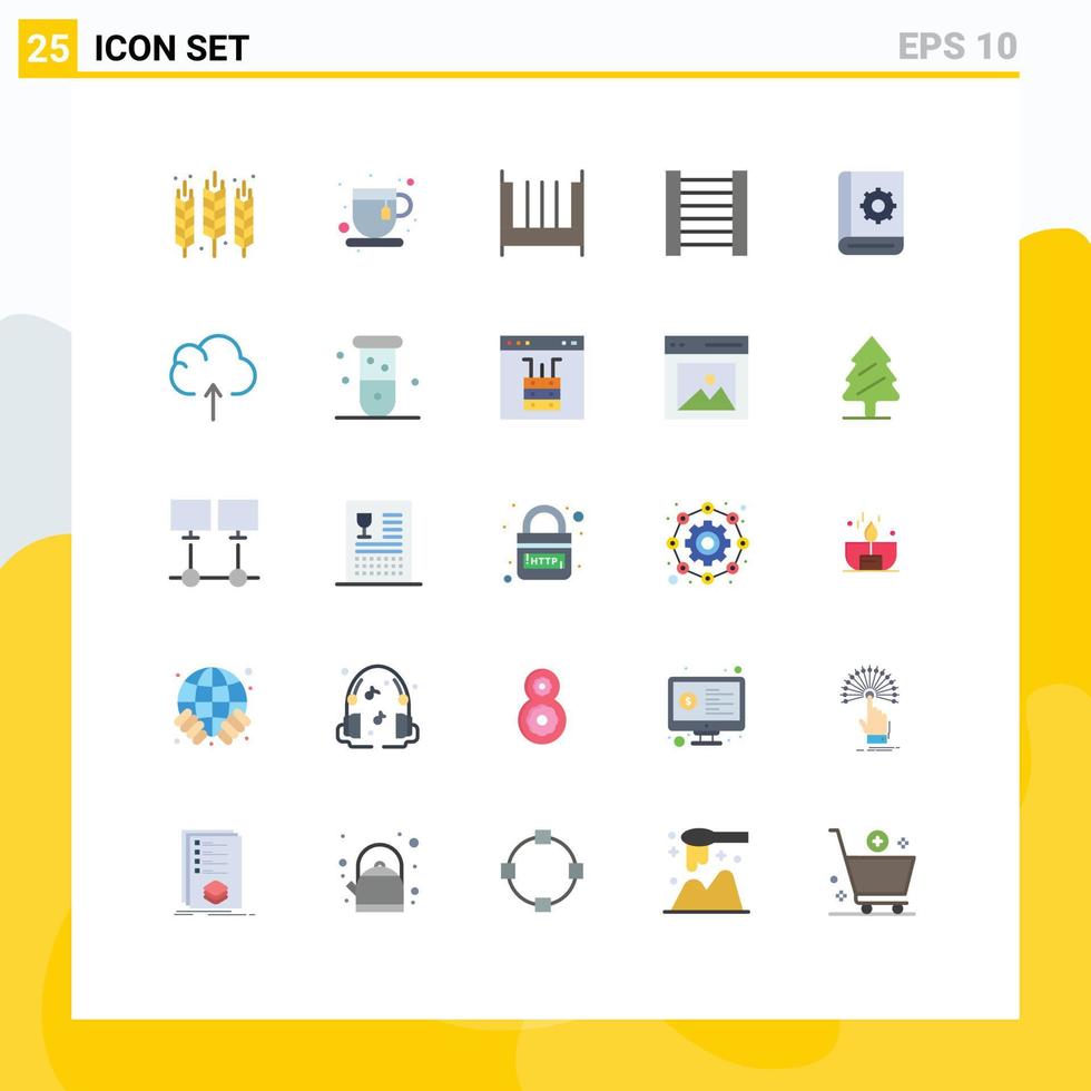 Stock Vector Icon Pack of 25 Line Signs and Symbols for instruction communication tea time assistant interior Editable Vector Design Elements