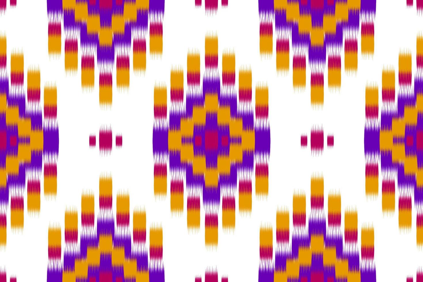 patrón étnico ikat sin costuras en tribal. estampado de adornos étnicos geométricos aztecas. estilo de patrón ikat. vector