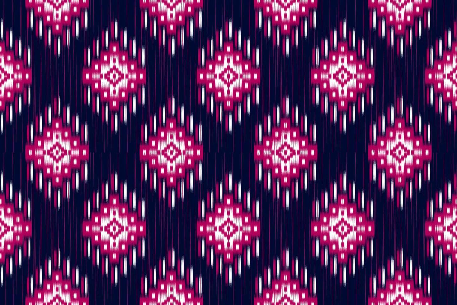 patrón étnico ikat sin costuras en tribal. estampado de adornos étnicos geométricos aztecas. estilo de patrón ikat. vector