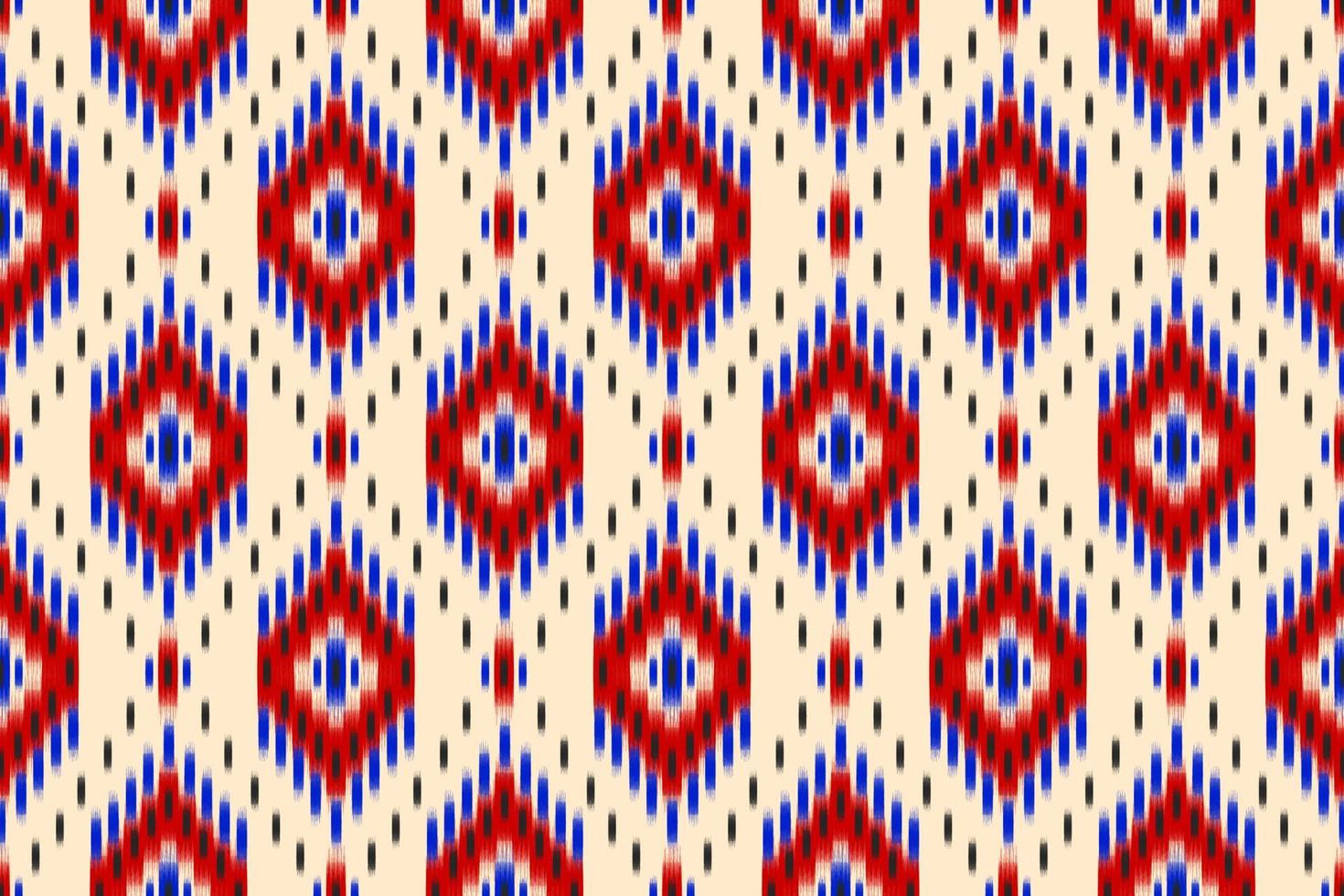 patrón étnico ikat sin costuras en tribal. estampado de adornos étnicos geométricos aztecas. estilo de patrón ikat. vector