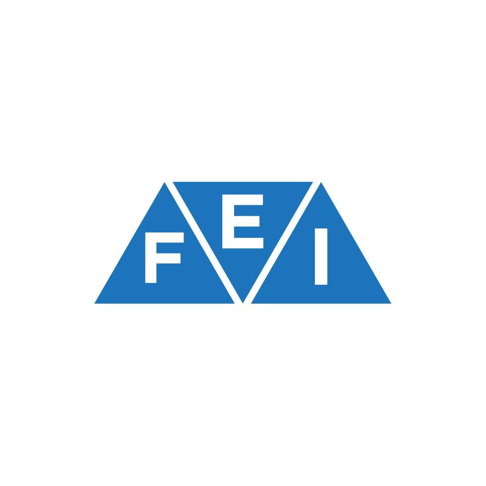EFI triangle shape logo design on white background. EFI creative initials letter logo concept. vector
