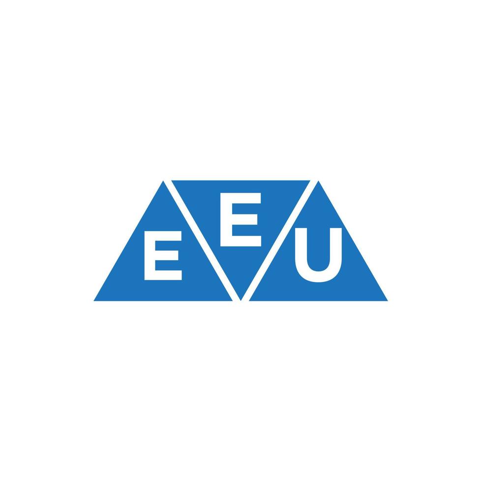 EEU triangle shape logo design on white background. EEU creative initials letter logo concept. vector