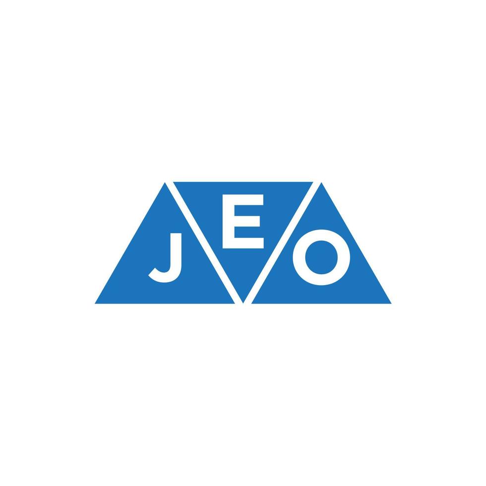 EJO triangle shape logo design on white background. EJO creative initials letter logo concept. vector