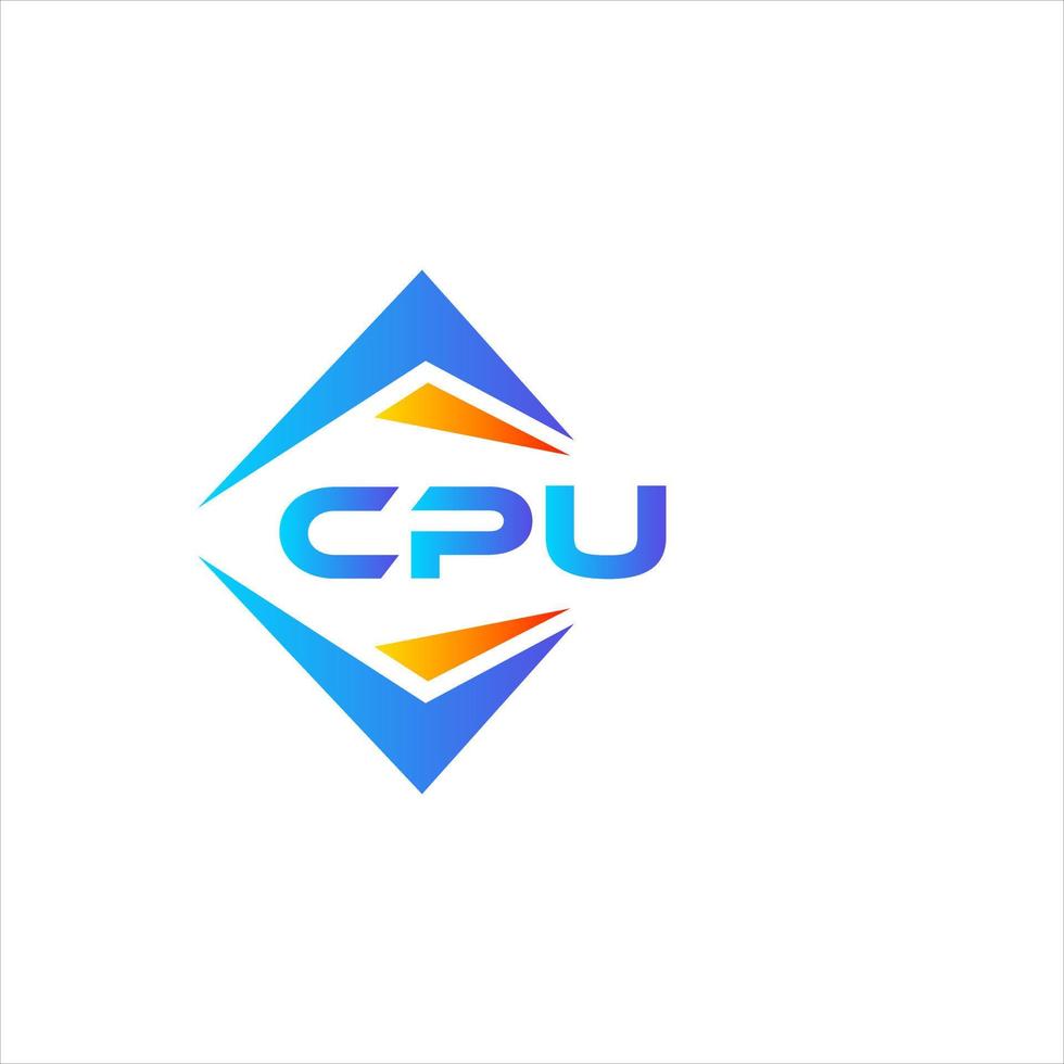 CPU abstract technology logo design on white background. CPU creative initials letter logo concept. vector