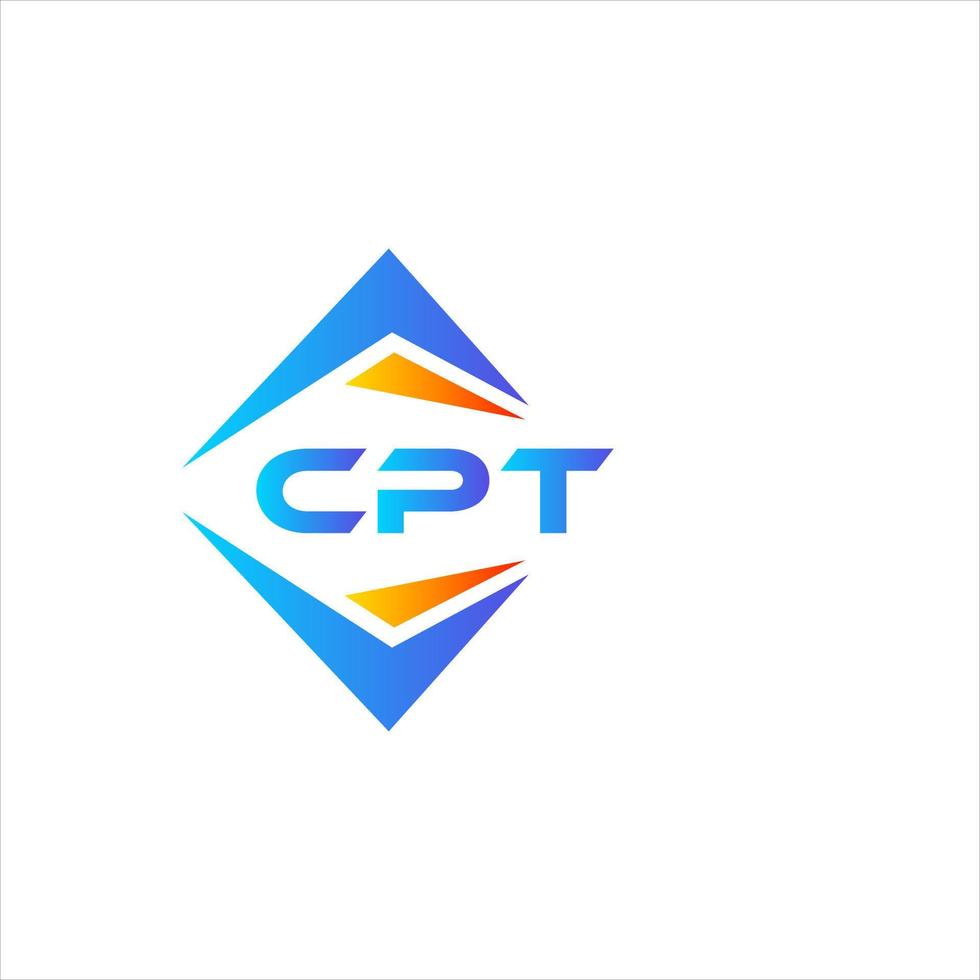 CPT abstract technology logo design on white background. CPT creative
