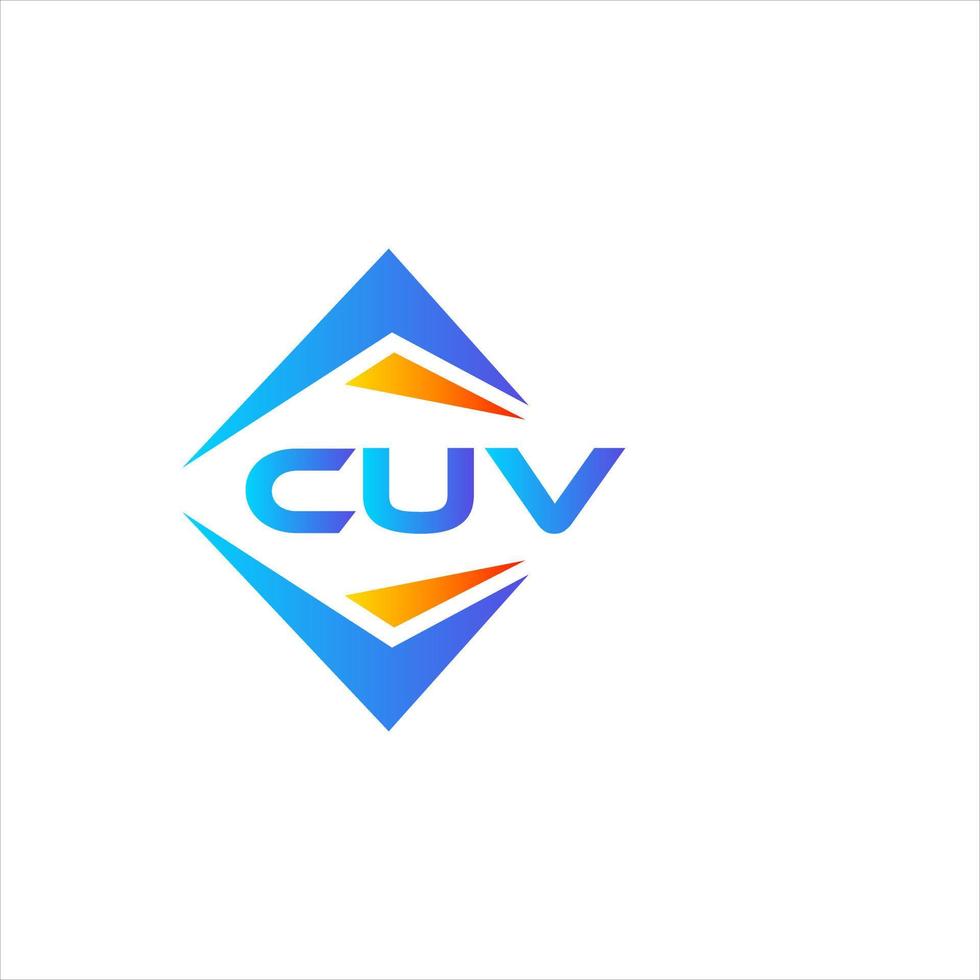 cuv resumen tecnología logo diseño en blanco antecedentes. cuv creativo iniciales letra logo concepto. vector