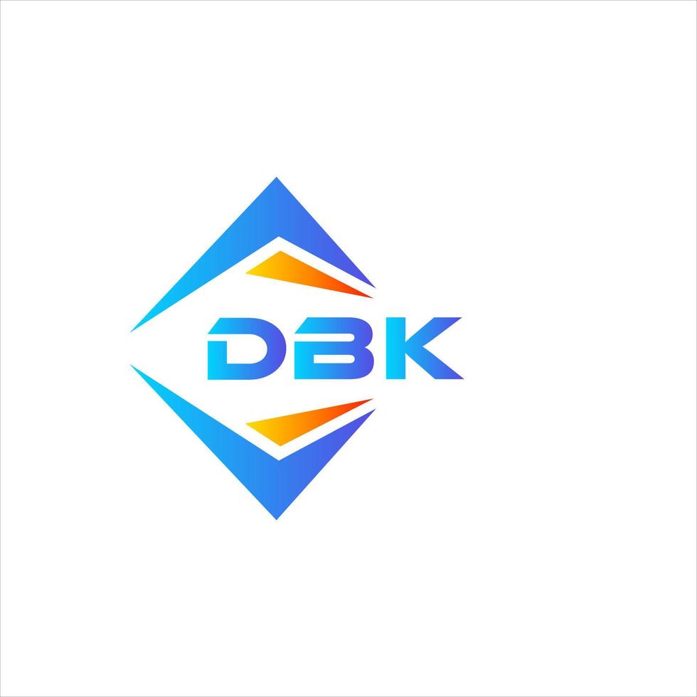 dbk resumen tecnología logo diseño en blanco antecedentes. dbk creativo iniciales letra logo concepto. vector