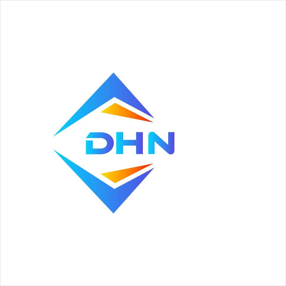 dhn resumen tecnología logo diseño en blanco antecedentes. dhn creativo iniciales letra logo concepto. vector