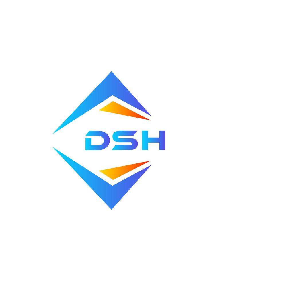 DSH abstract technology logo design on white background. DSH creative initials letter logo concept. vector