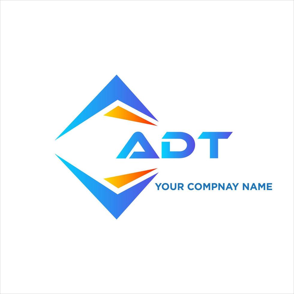adt resumen tecnología logo diseño en blanco antecedentes. adt creativo iniciales letra logo concepto. vector