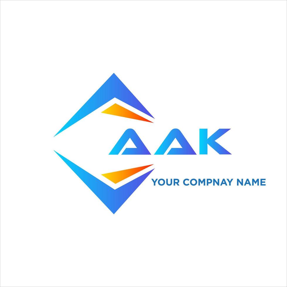 aak resumen tecnología logo diseño en blanco antecedentes. aak creativo iniciales letra logo concepto. vector