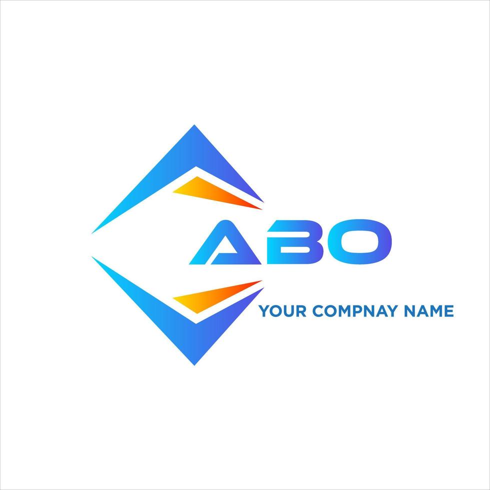 abo resumen tecnología logo diseño en blanco antecedentes. abo creativo iniciales letra logo concepto. vector