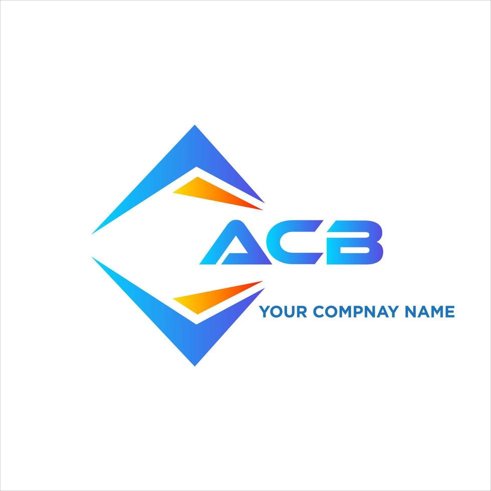 acb resumen tecnología logo diseño en blanco antecedentes. acb creativo iniciales letra logo concepto. vector