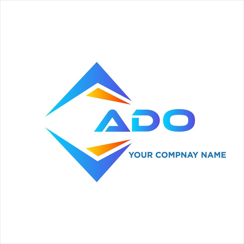 ADO abstract technology logo design on white background. ADO creative initials letter logo concept. vector