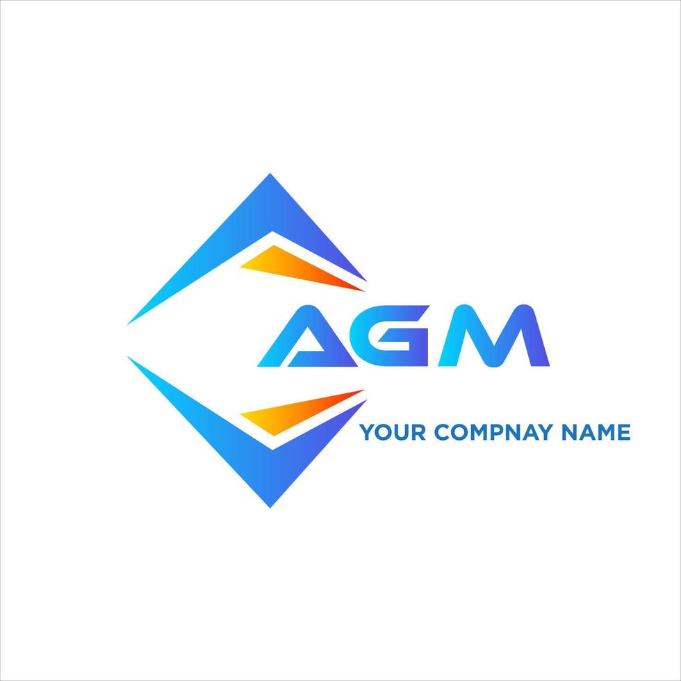AGM abstract technology logo design on white background. AGM creative initials letter logo concept. vector