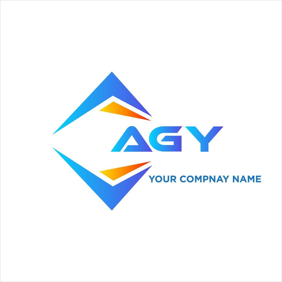 AGY abstract technology logo design on white background. AGY creative initials letter logo concept. vector