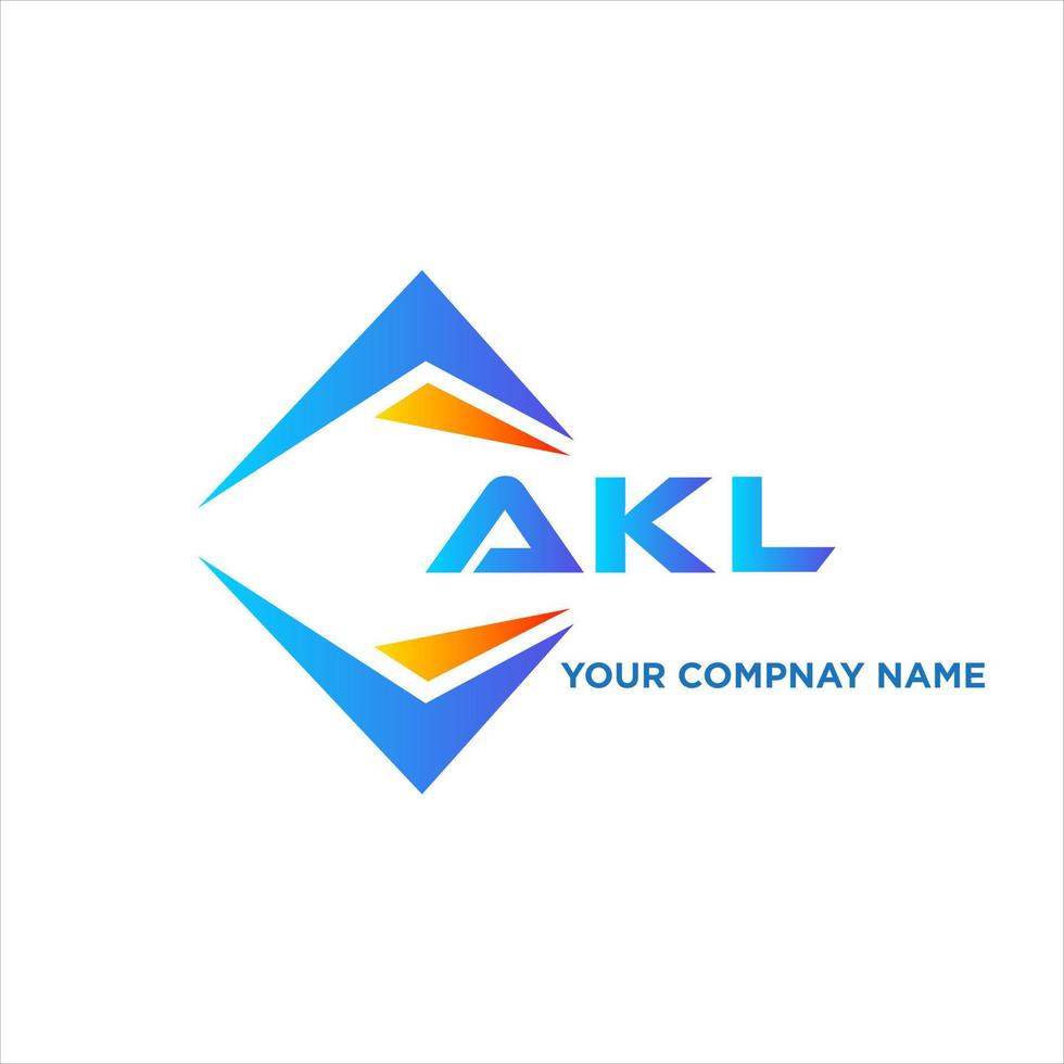 AKL abstract technology logo design on white background. AKL creative initials letter logo concept. vector