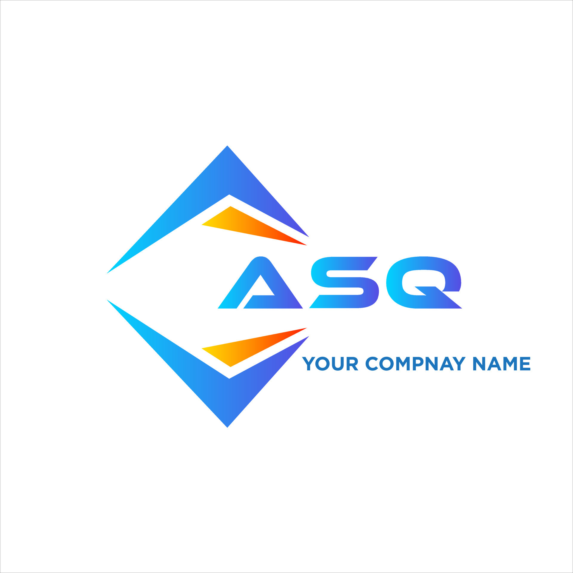 ASQ abstract technology logo design on white background ASQ creative ASQ abstract technology logo design on white background ASQ creative