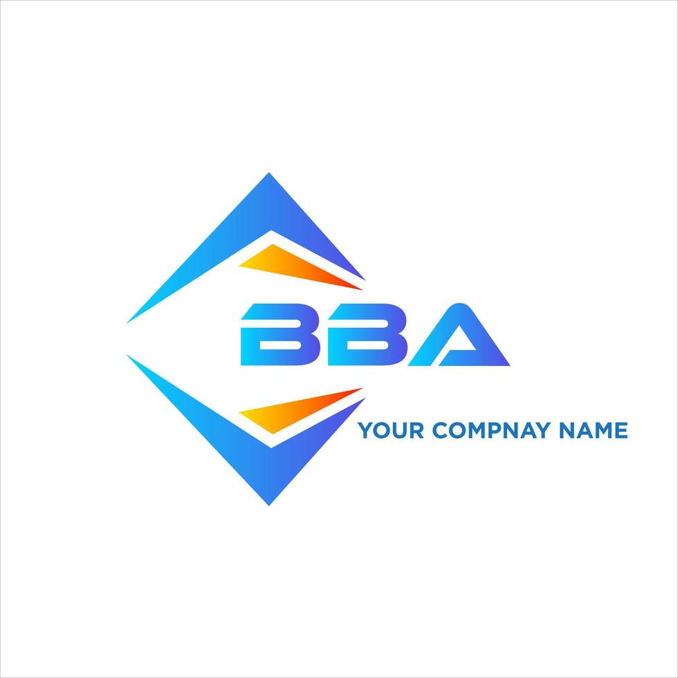 bba resumen tecnología logo diseño en blanco antecedentes. bba creativo iniciales letra logo concepto. vector