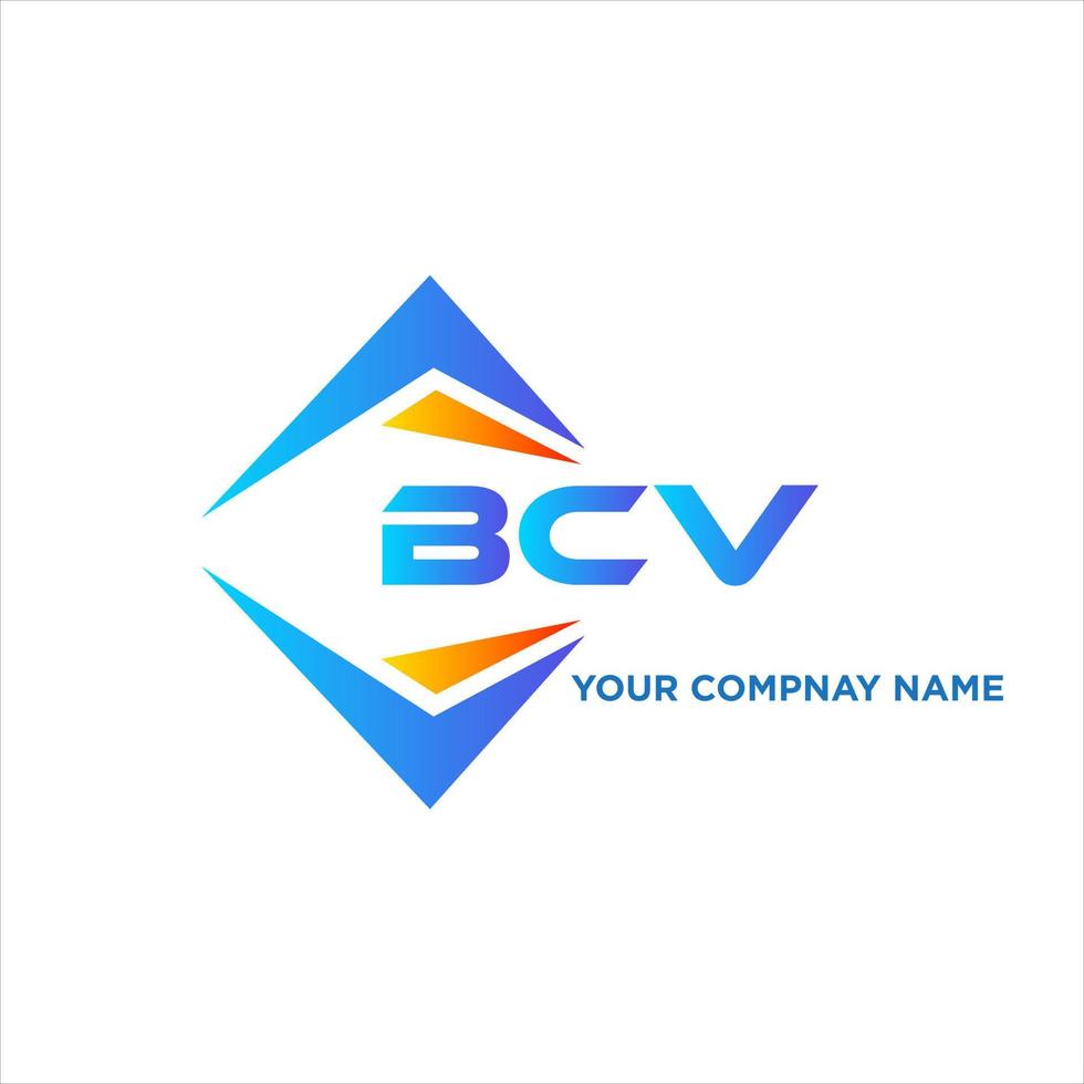 bcv resumen tecnología logo diseño en blanco antecedentes. bcv creativo iniciales letra logo concepto. vector