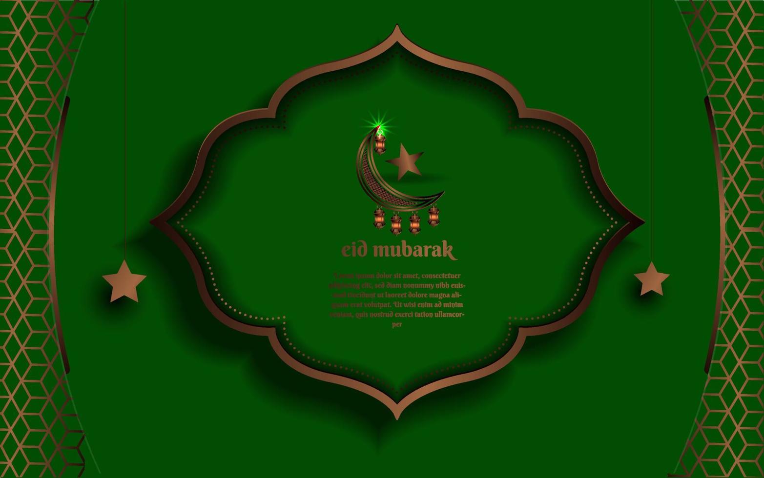 Ramadan Kareem Islamic design crescent moon vector